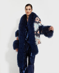 ABRIGO CRUDO PELO AZUL