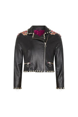 CAZADORA CUERO TACHAS