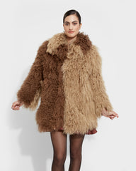 ABRIGO TIBETLAMB DOS COLORES