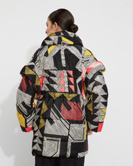 ABRIGO TERCIOPELO ESTAMPADO