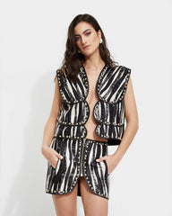 MINI FALDA RAFIA RAYAS