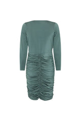 VESTIDO MIDI FRUNCIDO