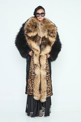 ABRIGO PELO ANIMAL PRINT
