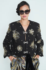 CHAQUETA NEGRA PAILLETES