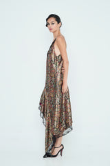 VESTIDO PAISLEY CON ENCAJE