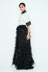 FALDA LARGA PLUMAS