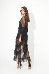 VESTIDO ENCAJE VOLANTES