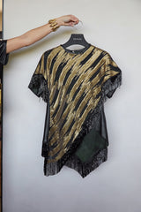 CAMISETA METÁLICA FLECOS