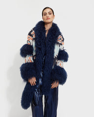 ABRIGO CRUDO PELO AZUL