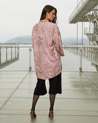 Caftan Rosa Bordado Abalorios