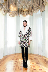 ABRIGO TERCIOPELO BLANCO