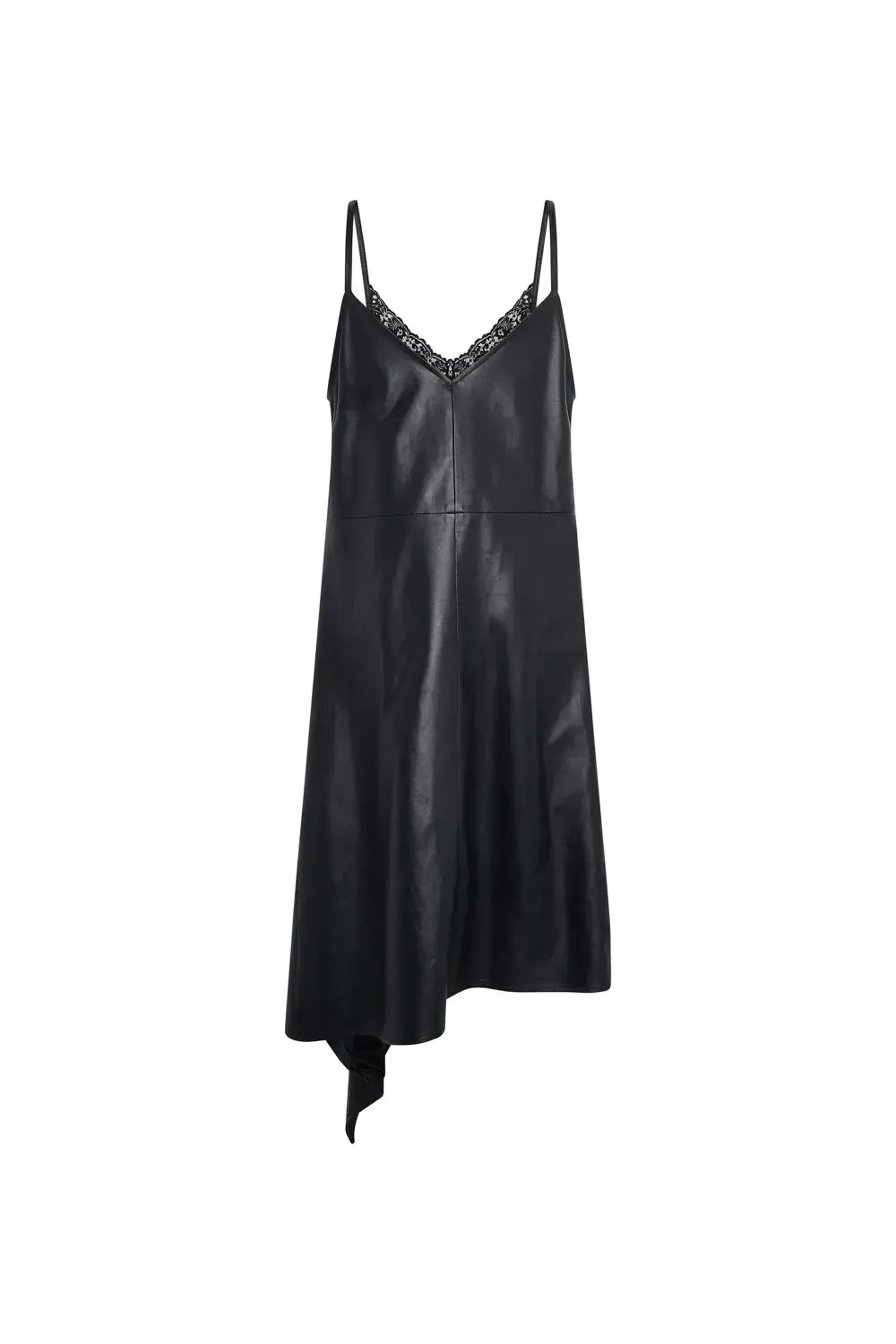 VESTIDO CUERO ENCAJE