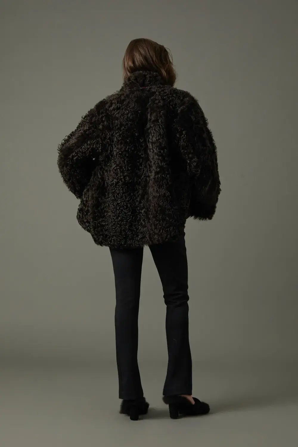 CAZADORA MARRON PIEL REVERSIBLE