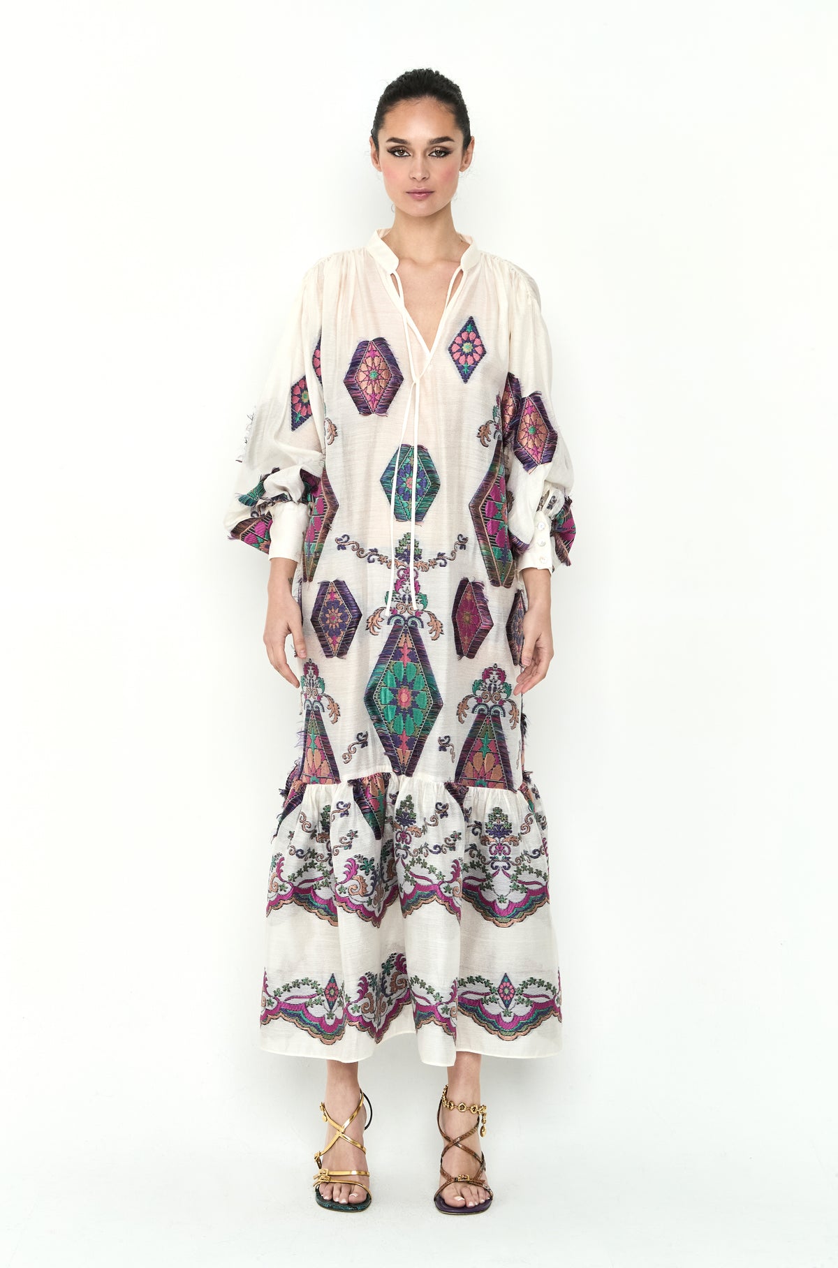 VESTIDO BLANCO ESTAMPADO