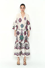 VESTIDO BLANCO ESTAMPADO