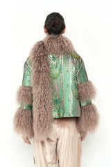 ABRIGO VERDE TIBETLAMB