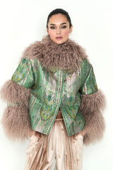 ABRIGO VERDE TIBETLAMB