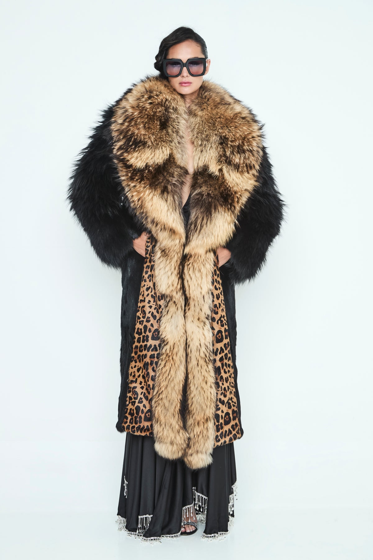 ABRIGO PELO ANIMAL PRINT