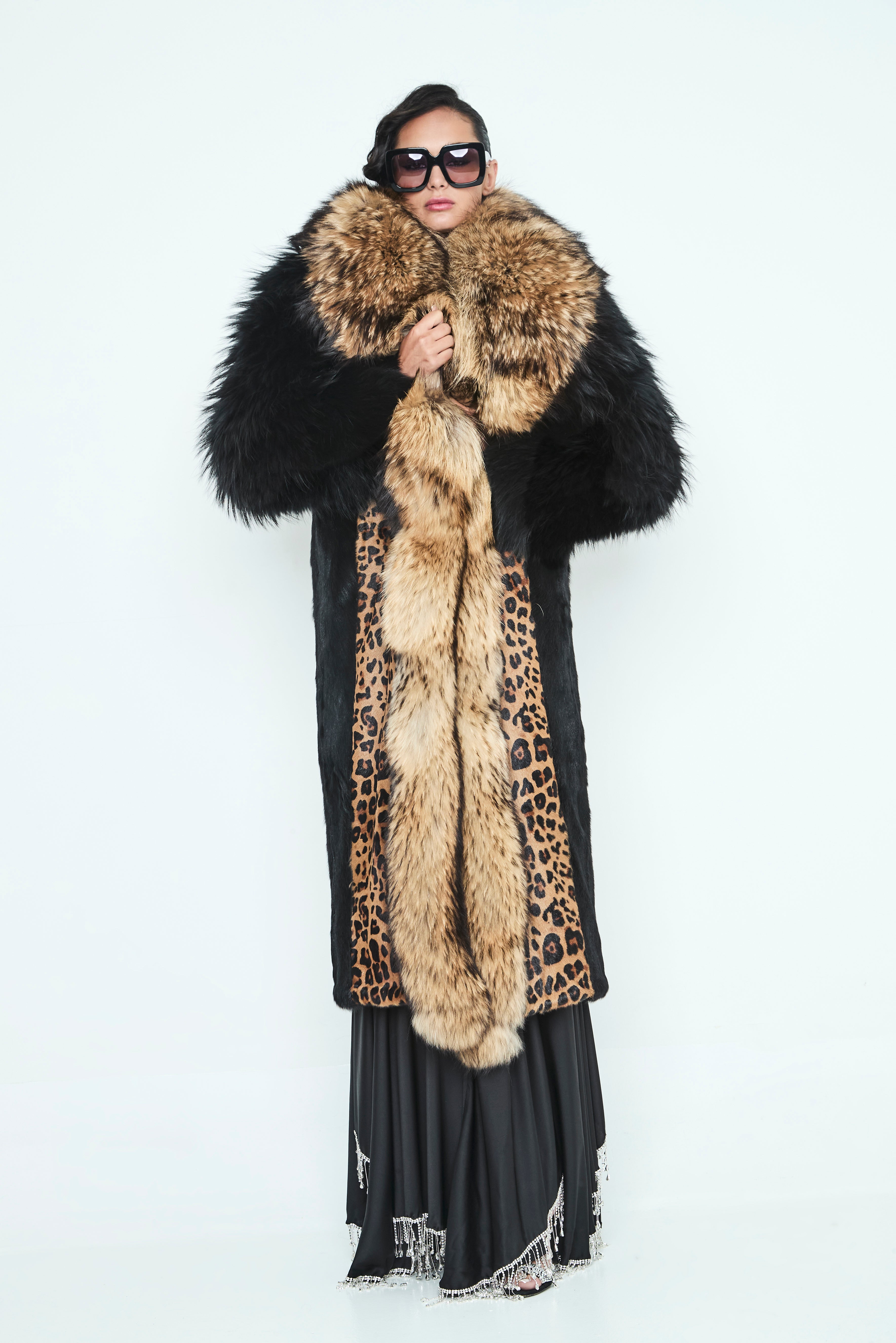 ABRIGO PELO ANIMAL PRINT