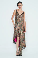 VESTIDO PAISLEY CON ENCAJE