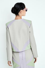 CHAQUETA CUERO PASTEL