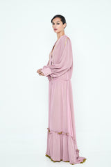 VESTIDO BAMBULA ROSA Y VERDE