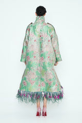 GABARDINA JACQUARD PLUMAS