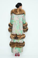 ABRIGO JACQUARD CON PELO
