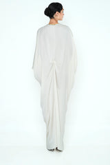 VESTIDO BLANCO DRAPEADO