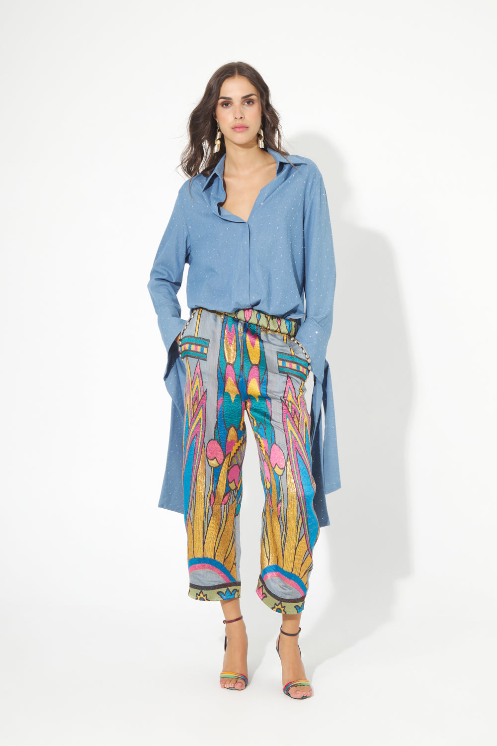 CAMISA DENIM CRISTALES